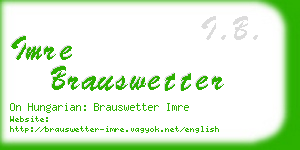 imre brauswetter business card